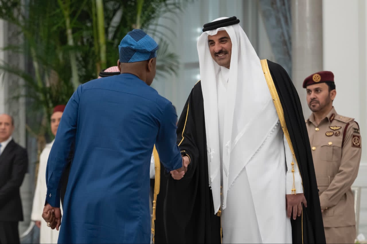 Receive Diplomatic Corps at Lusail Palace